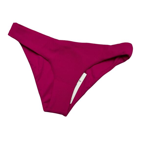L*SPACE Sandy Classic Bikini Bottom Ribbed Stretch Bougainvillea Seamless XS NEW - Picture 4 of 7